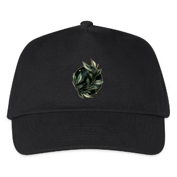 Pflanzen Blätter - Kinder Basecap - Schwarz - Vorne
