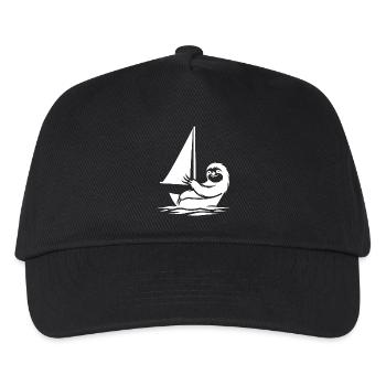 Minimalist Sailing Dinghy Sloth Summer - Kids’ Baseball Cap - black - Front