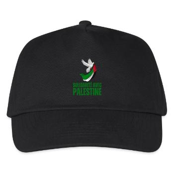 Solidarité avec Gaza Palestine - Casquette de baseball Enfant - noir - Devant