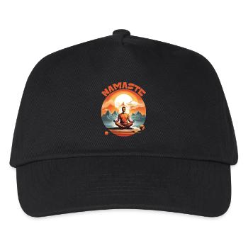 SÉRÉNITÉ AU MILIEU DES SOMMETS : YOGA NAMASTE - Casquette de baseball Enfant - noir - Devant