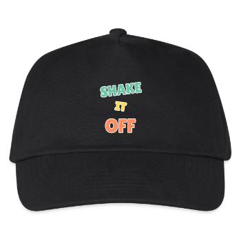 Lebendiges Shake It Off Motivationsdesign - Kinder Basecap - Schwarz - Vorne