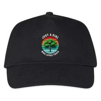 Juste une fille qui aime les arbres - Casquette de baseball Enfant - noir - Devant