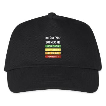 Computer Checklist - Kids’ Baseball Cap - black - Front