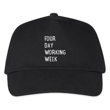 Four Day Working Week - Kinder Basecap - Schwarz - Vorne