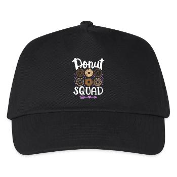 Donut Squad Donut Liebhaber - Kinder Basecap - Schwarz - Vorne