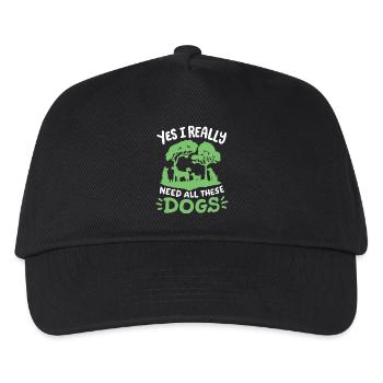 Hundeliebhaber Hundebesitzer - Kinder Basecap - Schwarz - Vorne
