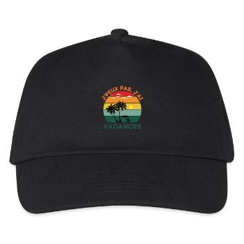 Je ne peux pas j ai vacances d été - Casquette de baseball Enfant - noir - Devant