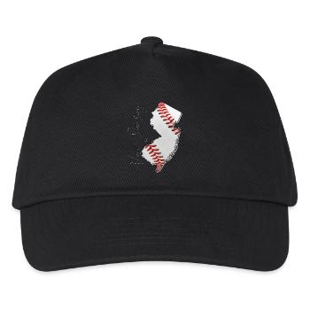New Jersey (USA) | echter Baseball | Landkarte Sct - Kinder Basecap - Schwarz - Vorne