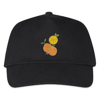 orangen gewebe - Kinder Basecap - Schwarz - Vorne