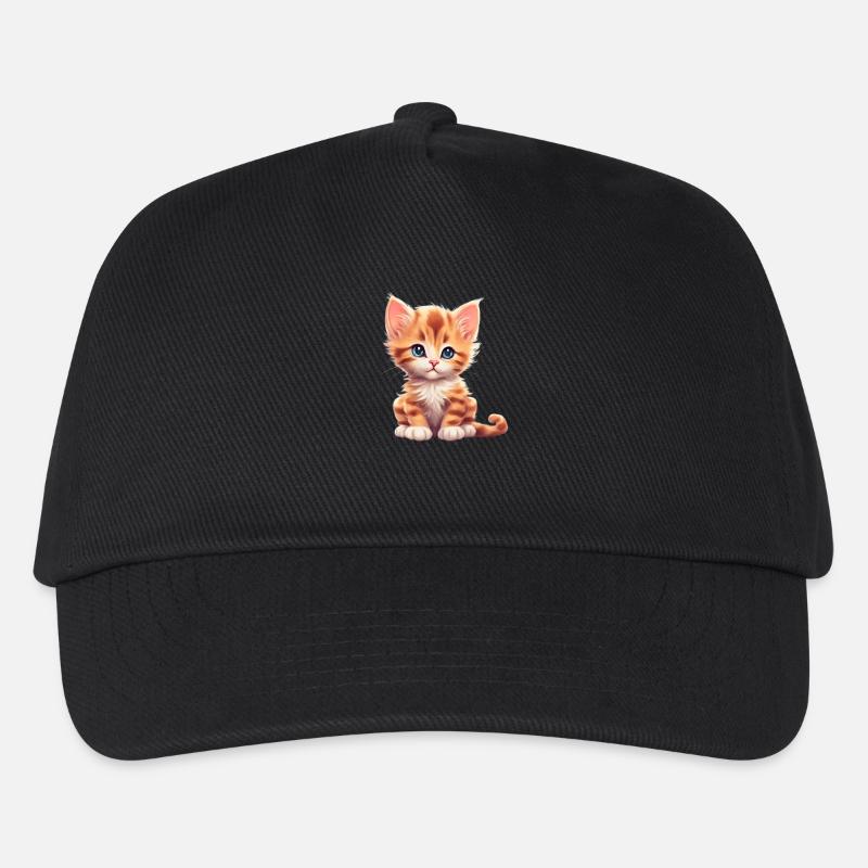 Süßes, kleines Kätzchen - Kinder Basecap - Schwarz