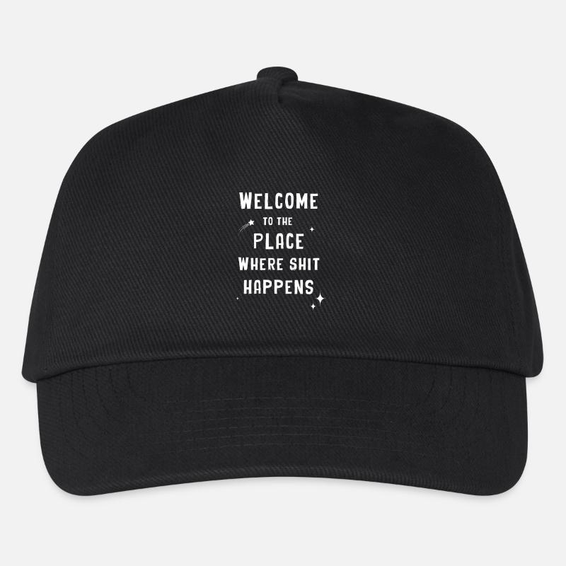 Welcome to the place - Kids’ Baseball Cap - black