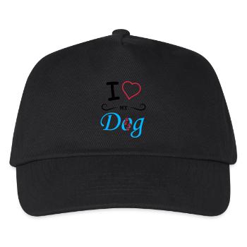 i love my dog - Kinder Basecap - Schwarz - Vorne
