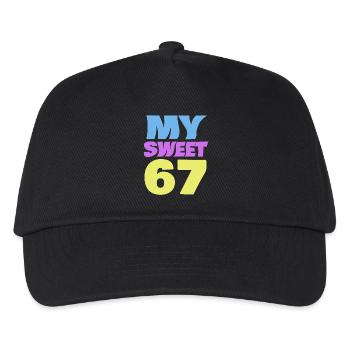 67 - Kids’ Baseball Cap - black - Front