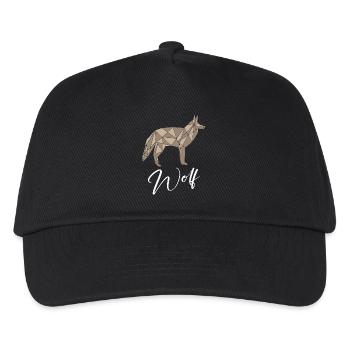 Wolf Geometric - Kids’ Baseball Cap - black - Front