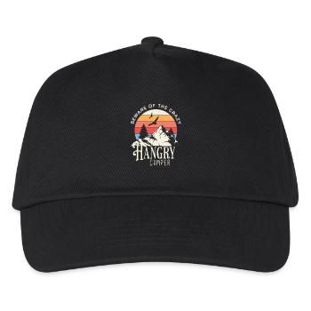 Beware of the hungry camper - Kids’ Baseball Cap - black - Front