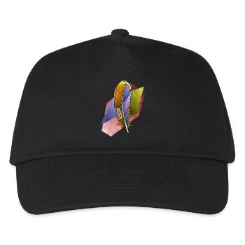 Feder - Kinder Basecap - Schwarz - Vorne
