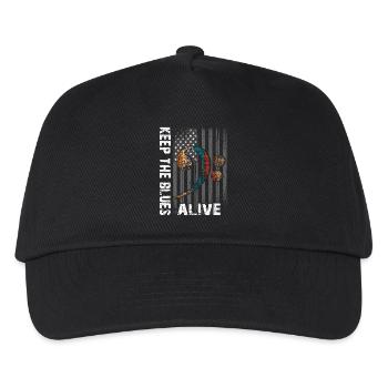 The blues lives vintage blues design - Kids’ Baseball Cap - black - Front