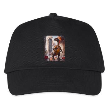 Dinos living working as a fire fighter - Kids’ Baseball Cap - black - Front