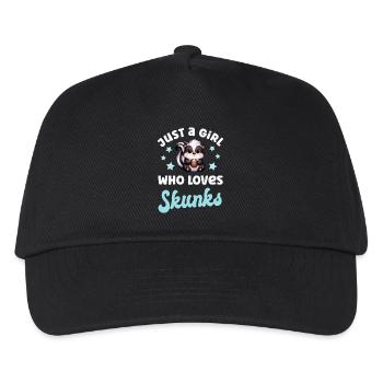 Stinktier - Kinder Basecap - Schwarz - Vorne