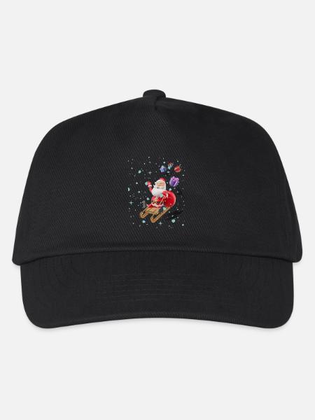 Weihnachtsmann und die Geschenke - Kinder Basecap - Schwarz