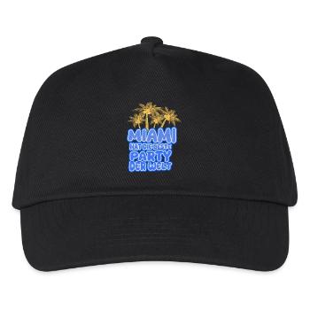 Urlaub Miami - Kinder Basecap - Schwarz - Vorne