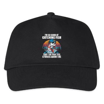 Ich bin so gut darin, Fische zu fangen, dass die Fische es sagen - Kinder Basecap - Schwarz - Vorne