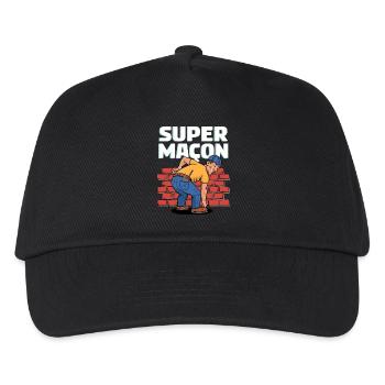 SUPER-FREIMAURER - Kinder Basecap - Schwarz - Vorne