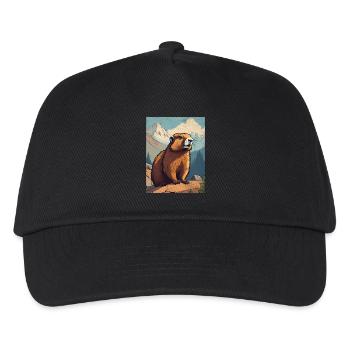 Marmot in the mountains - Kids’ Baseball Cap - black - Front