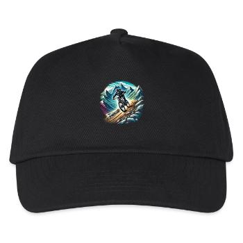 Mountain bikers in the mountains - Kids’ Baseball Cap - black - Front