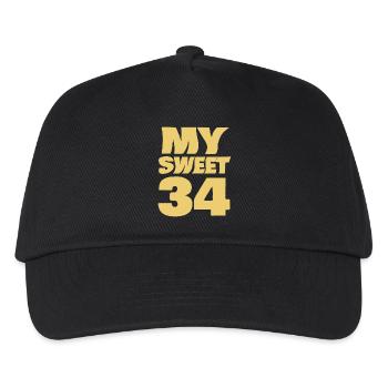 Sweet 34 - Kids’ Baseball Cap - black - Front