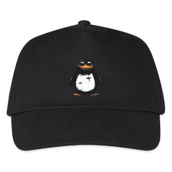 Pinguin Halloween Comic Lustig - Kinder Basecap - Schwarz - Vorne