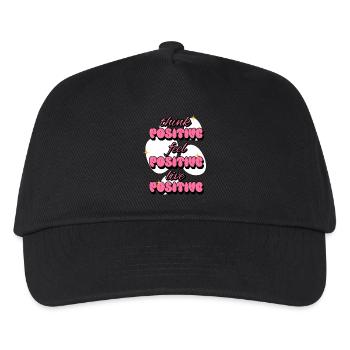 Think Positive Feel Live Positive Affirmations - Kids’ Baseball Cap - black - Front