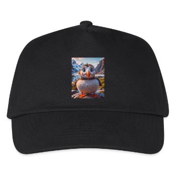 super cute birds – puffin - Kids’ Baseball Cap - black - Front