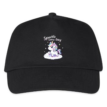 Jeden Tag funkeln Einhorn Magie Inspiration - Kinder Basecap - Schwarz - Vorne