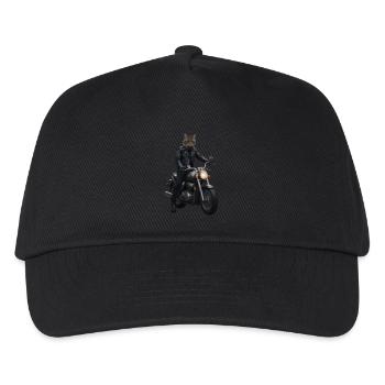 Biker Cat - Kids’ Baseball Cap - black - Front