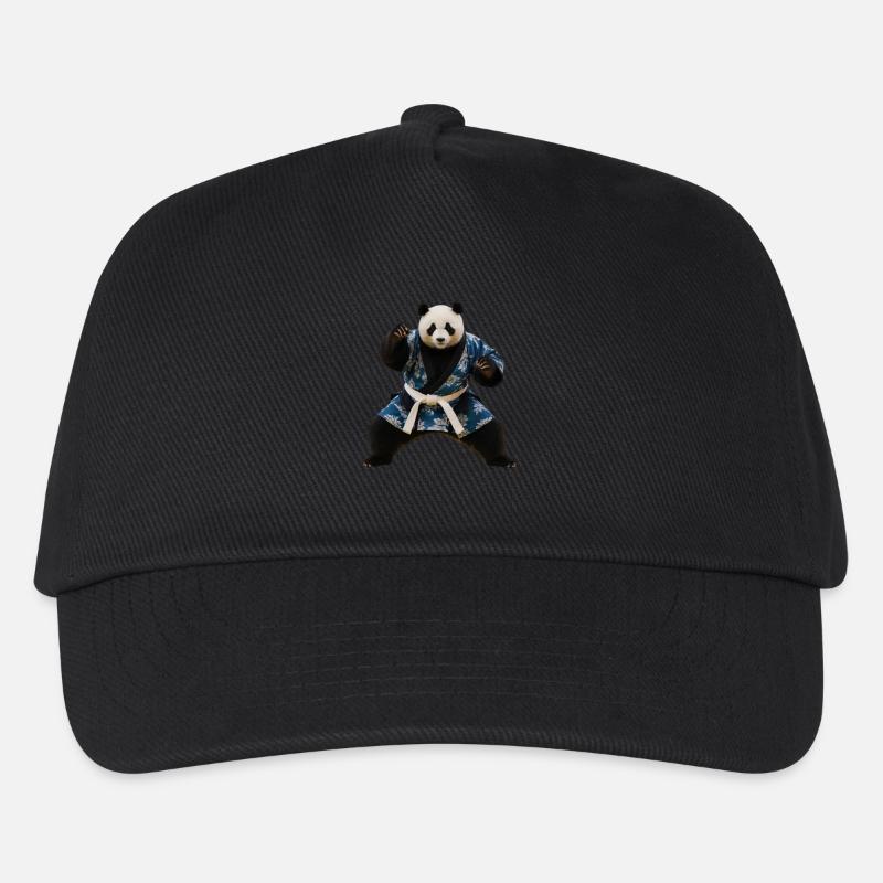 Sportlicher Panda - Kinder Basecap - Schwarz