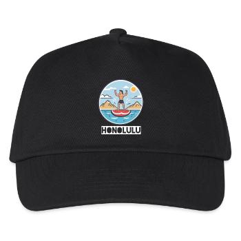 Honolulu Hawaii USA - Kinder Basecap - Schwarz - Vorne