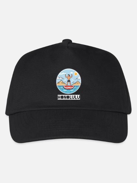 Honolulu Hawaii USA - Kinder Basecap - Schwarz