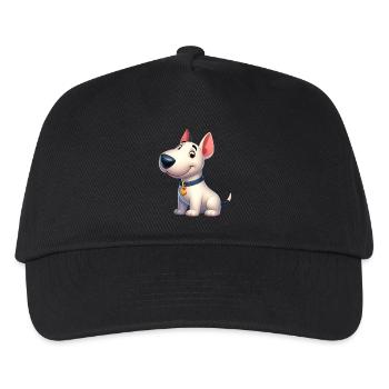 Bullterrier 5 - Kinder Basecap - Schwarz - Vorne