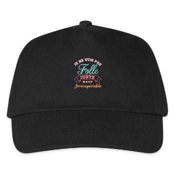Je ne suis pas folle juste irrécupérable - Casquette de baseball Enfant - noir - Devant