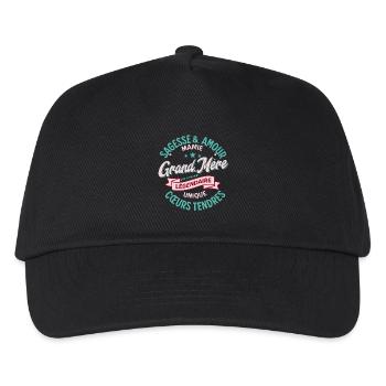 "Legendary Grandmother: Love and Wisdom" M2 - Kids’ Baseball Cap - black - Front