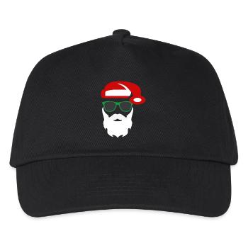 Hipster santa claus - Kids’ Baseball Cap - black - Front