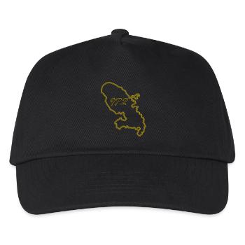 Martinik Gold Karte - Kinder Basecap - Schwarz - Vorne