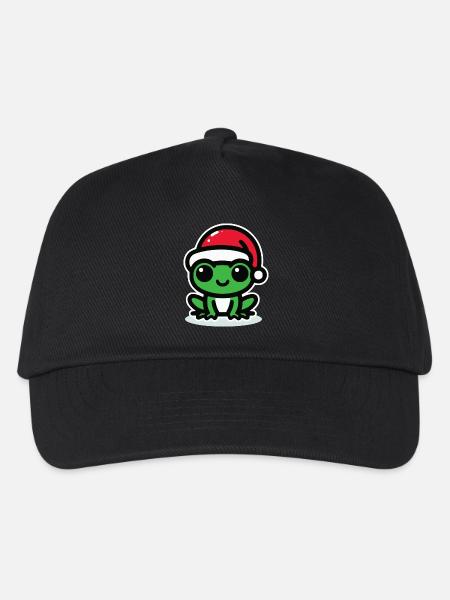Christmas Frog Frog - Kids’ Baseball Cap - black