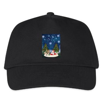Weihnachtsmann-Spaß - Kinder Basecap - Schwarz - Vorne