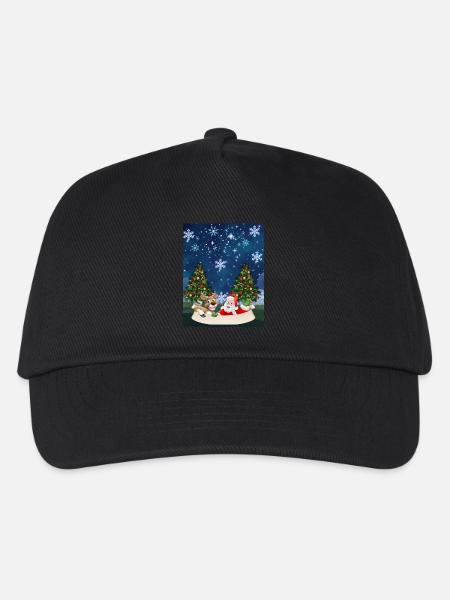 Weihnachtsmann-Spaß - Kinder Basecap - Schwarz