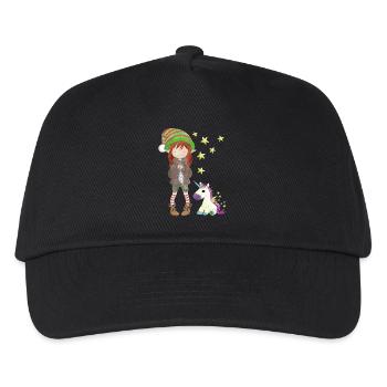 Kleine Waldelfe - Kinder Basecap - Schwarz - Vorne