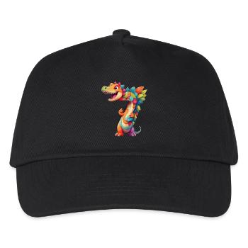 DINO 7 ANS DINOSAURE NUMÉRO 7E ANNIVERSAIRE - Casquette de baseball Enfant - noir - Devant