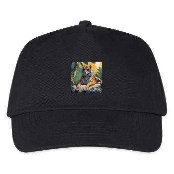 Wild Vibes Only Tiger - Kinder Basecap - Schwarz - Vorne