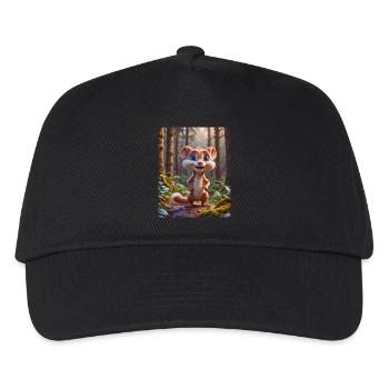 Animaux super mignons dans une forêt – belette - Casquette de baseball Enfant - noir - Devant